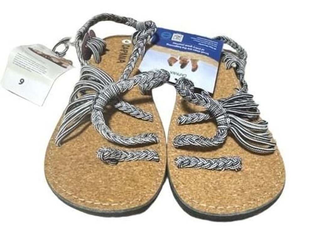 Capana Commune Zebra Twist Rope Sandals